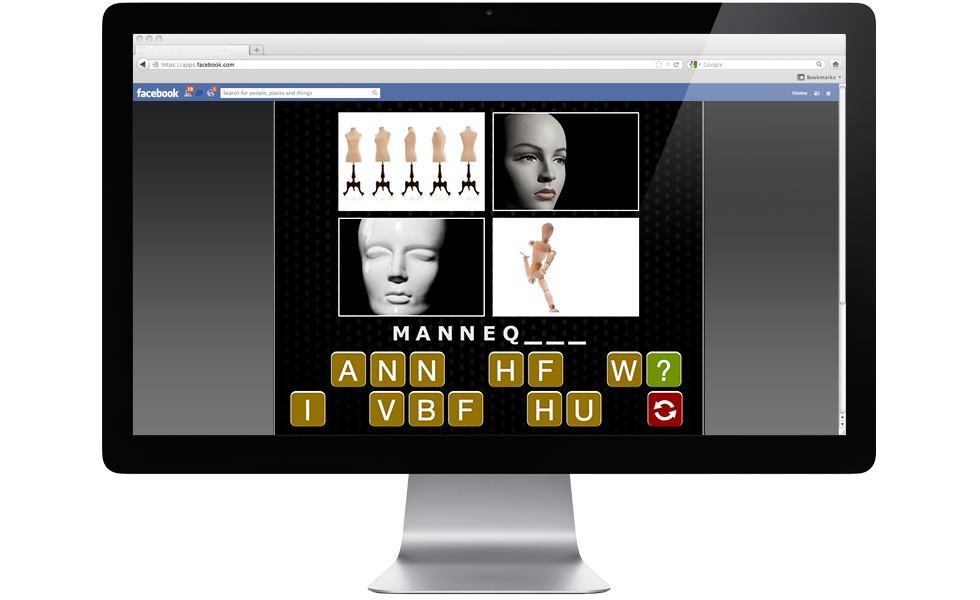 Play 4 Pics 1 Song Game on Facebook from your computer